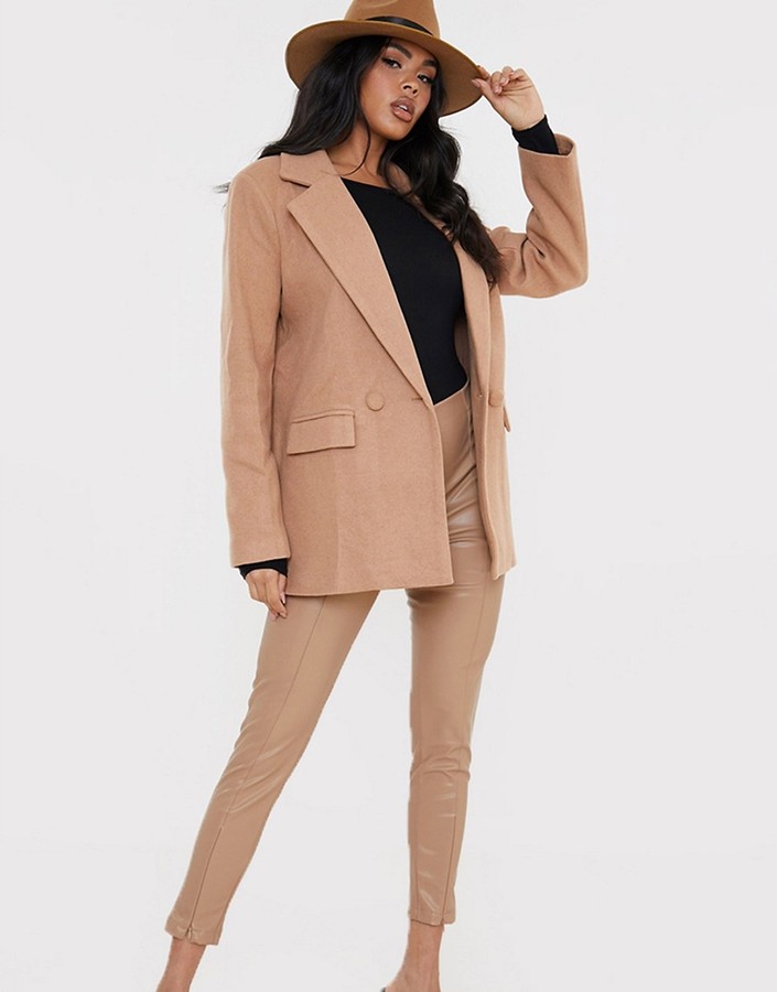 tan coat long