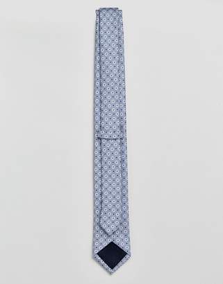 Jack and Jones Tie With Floral Print In Grey