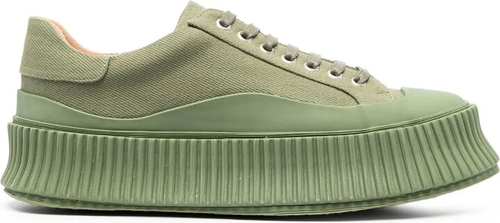 Jil Sander Round-Toe Chunky-Sole Sneakers