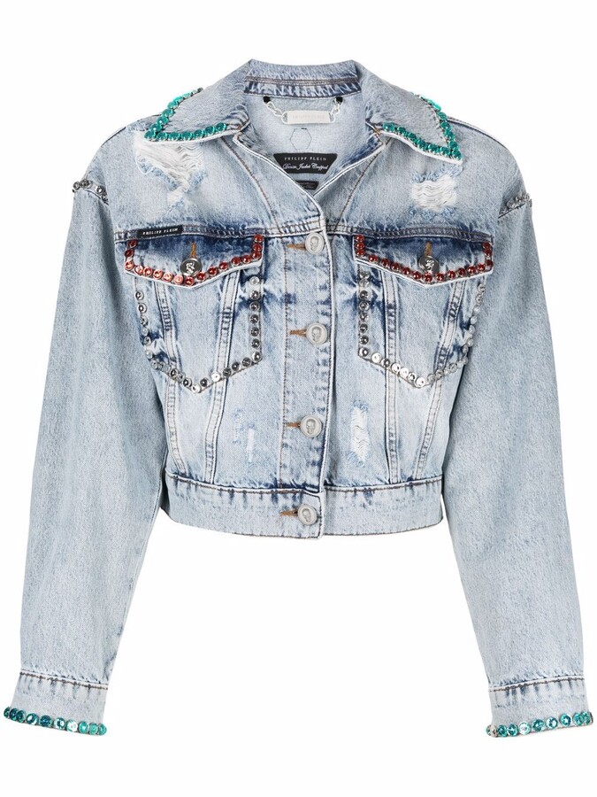 Crystal Denim Jacket | Shop The Largest Collection | ShopStyle