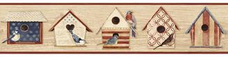 Chesapeake Cottage Chic Birdhouses Wallpaper Border