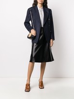 Thumbnail for your product : Maison Margiela A-Line Leather Effect Skirt