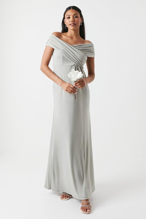 Coast Bardot Ruched Jersey Bridesmaid Dress