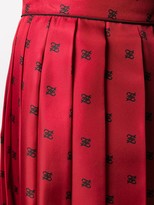 Thumbnail for your product : Fendi Karligraphy motif pleated skirt