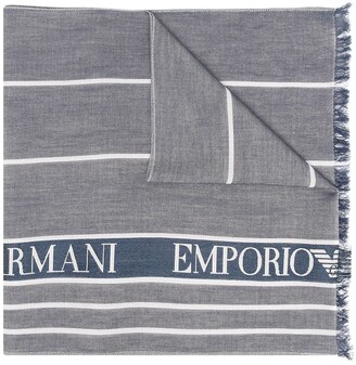 Emporio Armani Logo Stripe Scarf