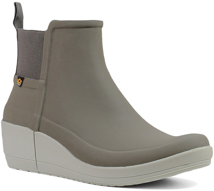 ankle wedge rain boots
