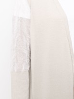 Thumbnail for your product : Fabiana Filippi Contrast Sleeve Mid-Length Cardigan