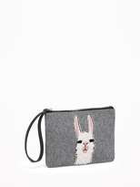 Thumbnail for your product : Old Navy Llama-Graphic Felt Wristlet for Women