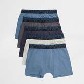 Thumbnail for your product : River Island Big and Tall blue trunks 5 pack