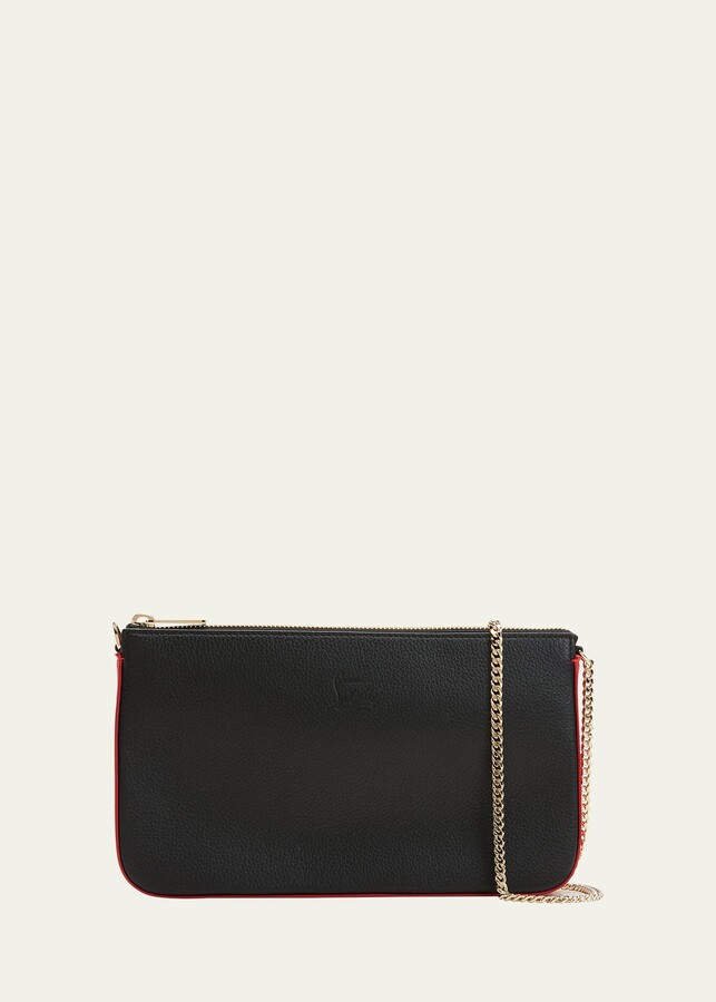 Loubila Pouch - Pouch - Patent calf and strass - Black - Christian
