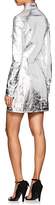 Thumbnail for your product : Calvin Klein Women's Metallic Leather A-Line Shirtdress - Silver