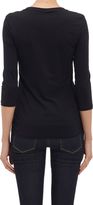 Thumbnail for your product : Barneys New York Micro-Knit Three-Quarter-Length Sleeve T-Shirt-Black