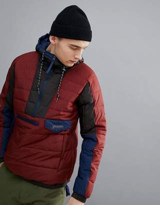 Columbia Norwester Anorak Hooded in Red/Navy