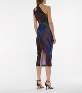 Thumbnail for your product : Thierry Mugler Printed one-shoulder midi dress