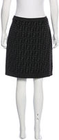 Thumbnail for your product : Fendi Wool Zucca Skirt
