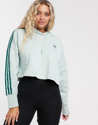 adidas cropped hoodie mint
