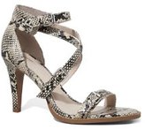 Thumbnail for your product : Express Strappy Snakeskin Print Heeled Runway Sandal