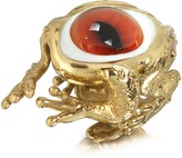 Thumbnail for your product : Bernard Delettrez Bronze Frog Ring With Eye
