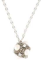 Thumbnail for your product : Erickson Beamon Crystal and Faux Pearl Pendant Necklace