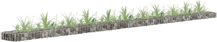 Gabion Raised Bed Galvanized Steel 177.2"x11.8"x3.9"