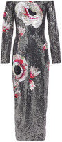 Thumbnail for your product : Temperley London Off-the-shoulder Sequined Stretch-mesh Midi Dress
