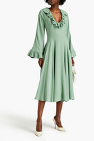 Thumbnail for your product : Valentino Garavani Ruffled silk-crepe midi dress