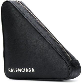 Balenciaga medium Triangle leather clutch