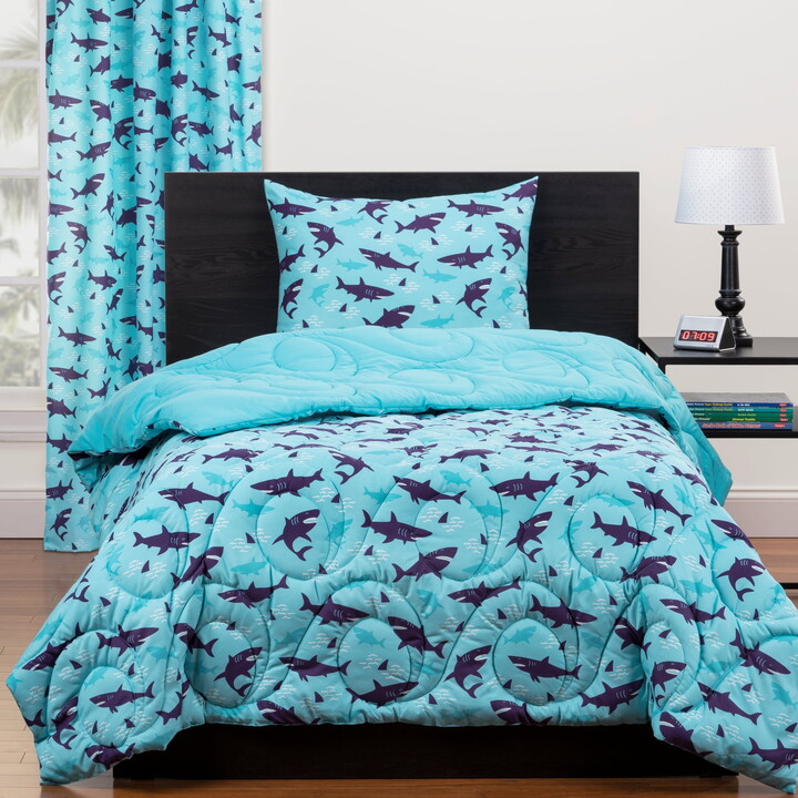 Bed Bath & Beyond Highlights Shark Sleepover Reversible Comforter Set Twin 2 Piece