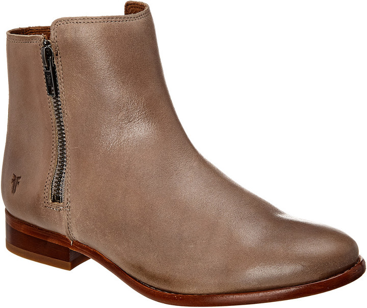 Frye Carly Double Zip Leather Bootie 
