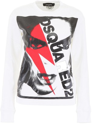 DSQUARED2 David Bowie Logo Print Sweatshirt
