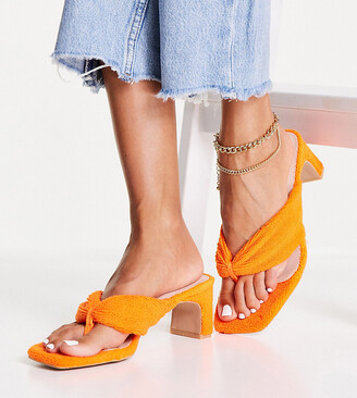 yellow toe post sandals