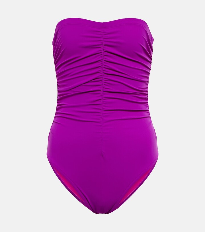 Karla Colletto Basics ruched swimsuit