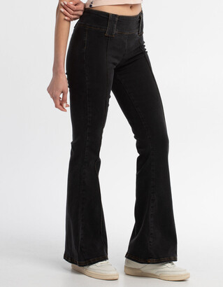 URBAN A-LINE Flared Women Black Jeans - Buy URBAN A-LINE Flared