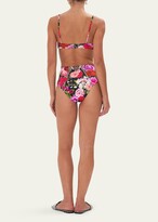 Thumbnail for your product : Camilla Floral High-Waist Paneled Bikini Bottoms