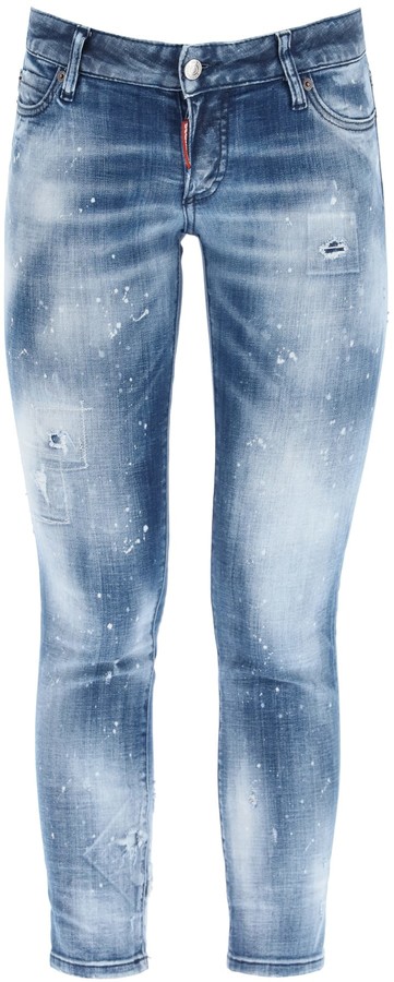 DSQUARED2 Blue Women's Cropped Jeans | Shop the world's largest 