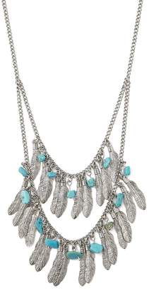 Forever 21 Feather Layered Necklace