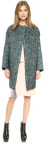 Thumbnail for your product : Cédric Charlier Zip Coat with Snake Embossed Back