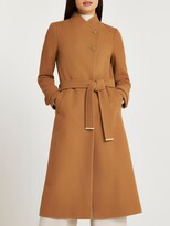 Thumbnail for your product : River Island Wrap Coat - Camel