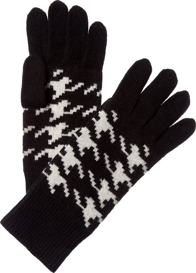 Portolano Pied De Poule Cashmere Gloves