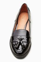 Thumbnail for your product : Next Womens Navy Patent Cleated Tassel Loafers