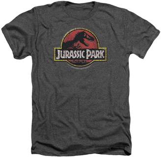 Jurassic Park Action Film Steven Spielberg Stone Logo Adult Heather T-Shirt Tee