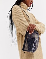 Thumbnail for your product : Ichi sheer mesh check clutch purse