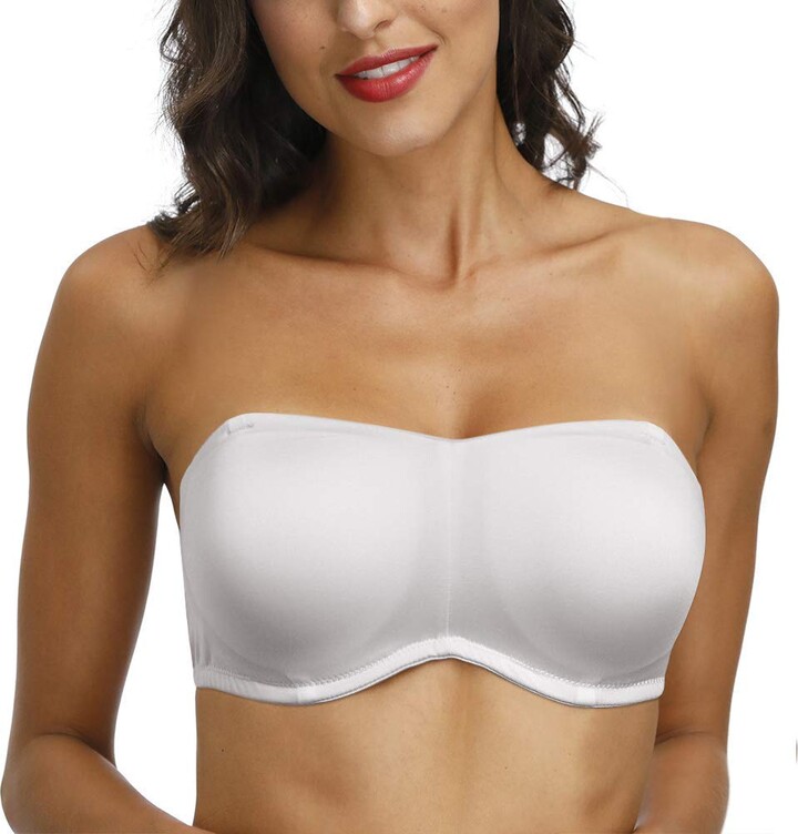 psbra Strapless Bandeau Bras with Clear Strap Convertible Multiway