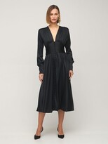 Thumbnail for your product : Rotate by Birger Christensen Tracy Long Sleeve Satin Midi Dress