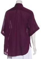 Thumbnail for your product : Burberry Short Sleeve Button Up Blouse
