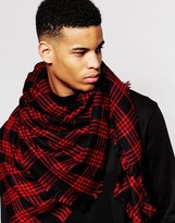 Thumbnail for your product : 7X Blanket Scarf In Red Plaid