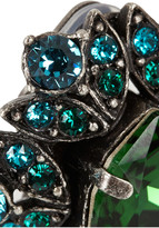 Thumbnail for your product : Lanvin Iconic gunmetal-tone crystal clip earrings