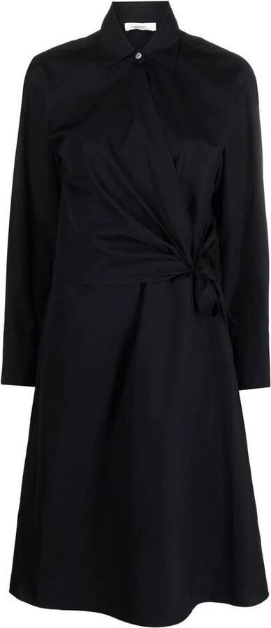 Vince Wraparound Pleated Shirt Dress