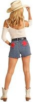 Thumbnail for your product : Rock and Roll Cowgirl High-Rise Red Star Shorts in Medium Wash RRWD68RZRS