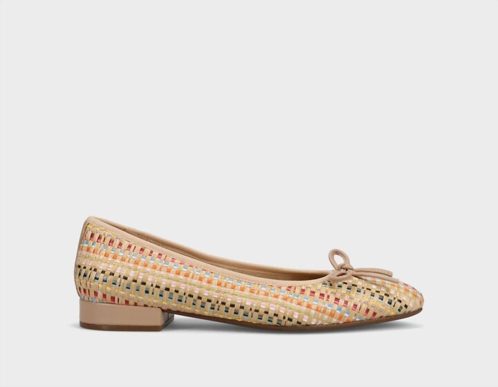 VANELi Women's Theo Ballerina Flat Shoes In Natural Multi Holdo